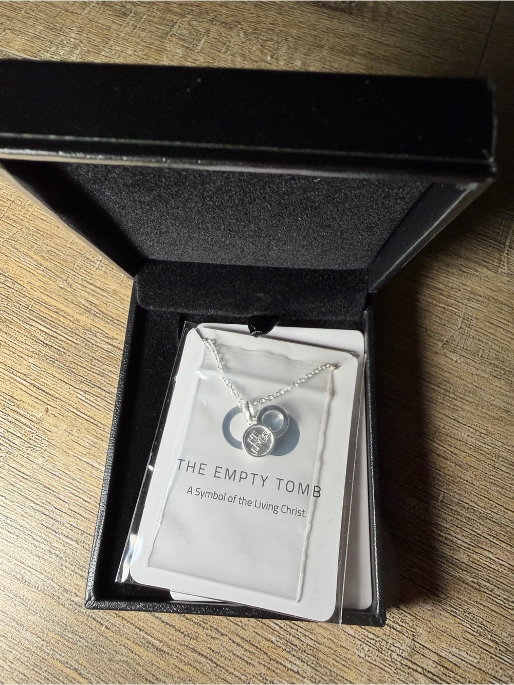 Silver 'The Empty Tomb' Pendant Necklace - Inspirational Christian Jewelry